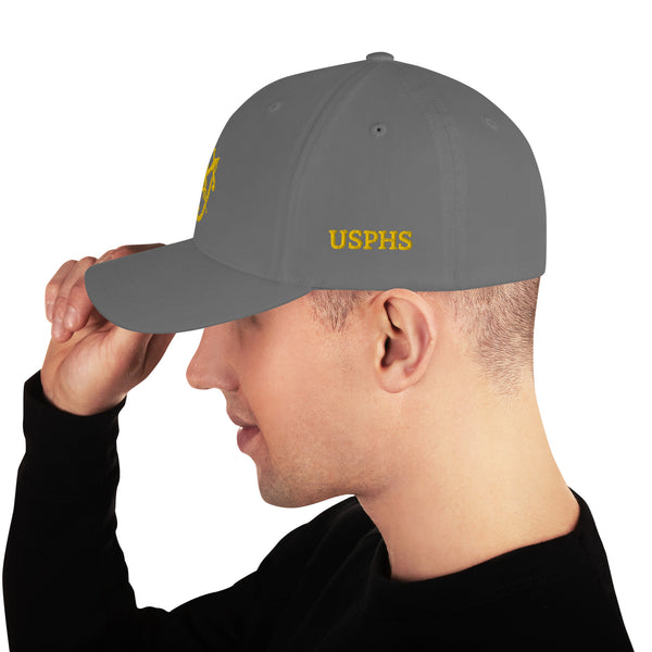 Anchor and Caduceus Structured Twill Cap
