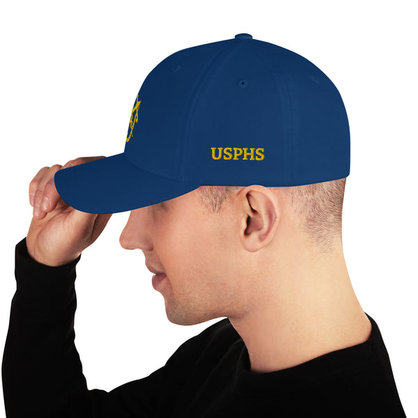 Anchor and Caduceus Structured Twill Cap