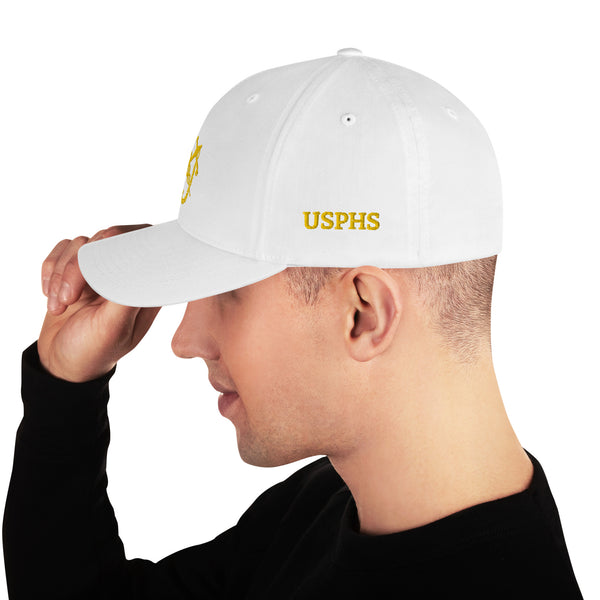 Anchor and Caduceus Structured Twill Cap