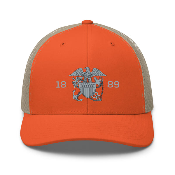 Embroidered 1889 Commissioned Corps Trucker Cap