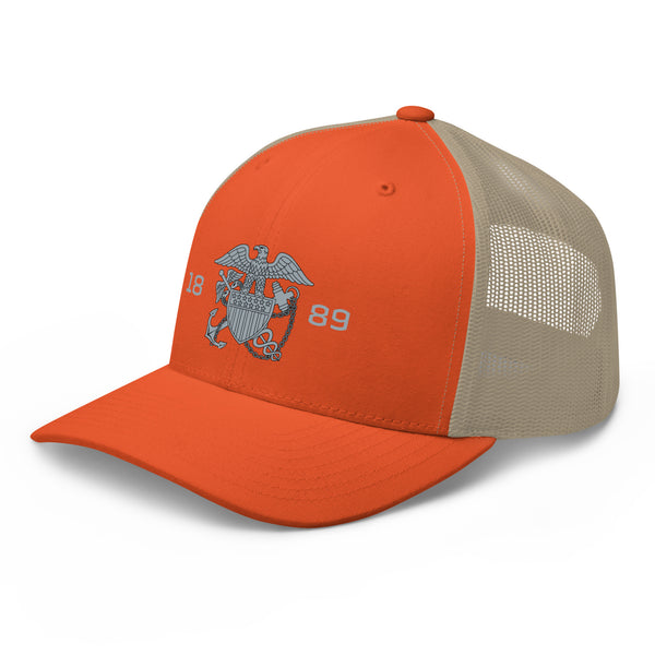 Embroidered 1889 Commissioned Corps Trucker Cap