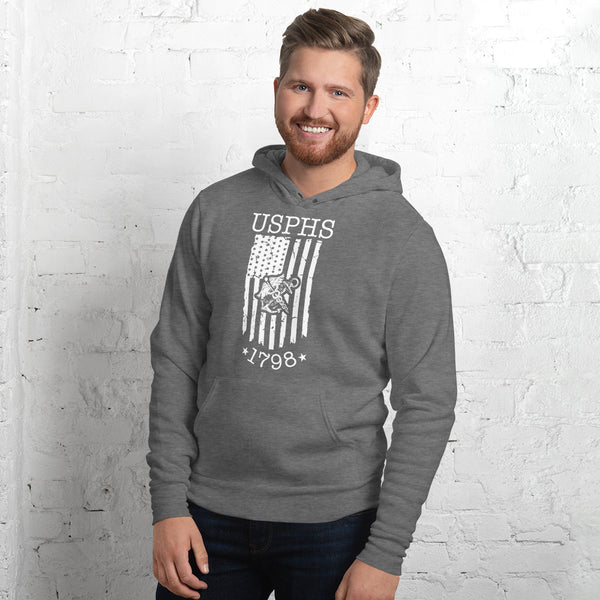 USPHS Anchor and Caduceus Over Flag Unisex hoodie