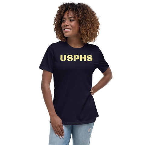 USPHS Women's T-shirt with Anchor and Caduceus on Sleeve